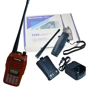 थोक पोर्टेबल Teamup T550 मिनी एफएम के साथ 136 174 400 470MHz दोहरी रेडियो VHF UHF Multifrequency स्पीकर वॉकी टॉकी