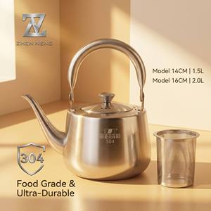 Modern 304 Stainless Steel Portable Whistle <strong>Kettle</strong> 14cm Filter 1.2L Fast Boil Eco-Friendly Gas Induction Compatible Factory - Product Image 3