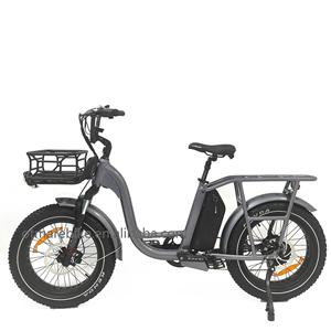 Vélo électrique pliable pour adultes <span class=keywords><strong>OTMAR</strong></span> 20" avec batterie au lithium 48V, pneus larges en alliage d'aluminium, 7 vitesses, 1000W, freinage hydraulique, pour livraison de nourriture - Product Image 1