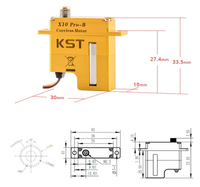 NOUVEAU Servo numérique sans noyau KST X10 Pro-A/B 8.0Kgf.cm 0.08sec à engrenages métalliques pour compétition, pièces d'avion RC grande échelle Unisexe 14