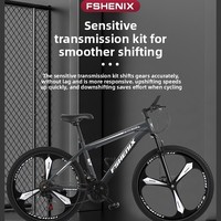 Vélo de montagne à bas prix 24/26 pouces avec 21 vitesses variables, freins à disque doubles, fourche à suspension à ressort pour enfants