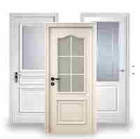 SUNZION Portes en bois massif au design moderne personnalisé, portes intérieures en verre pour cour, isolation phonique manuelle, garantie de 3 ans, Chine