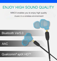 Auriculares con micrófono y Bluetooth V5.2, repuesto de auriculares con conector C, KZ-ZSN, ZSNpro, AS16, ZS10pro, Cable inalámbrico