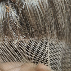 Parrucca Premium Q6 per Uomo in <span class=keywords><strong>Capelli</strong></span> Remy, Onda Naturale, 100% Annodati a Mano, <span class=keywords><strong>Base</strong></span> Confortevole di Grado Cutaneo con <span class=keywords><strong>Capelli</strong></span> Indiani, Toupet da <span class=keywords><strong>6</strong></span> Pollici per Uomini - Product Image 4