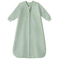 Sac de couchage pour bébé en coton biologique de haute qualité, fermeture éclair bidirectionnelle, taille plus, sans manches, sac de couchage pour bébé
