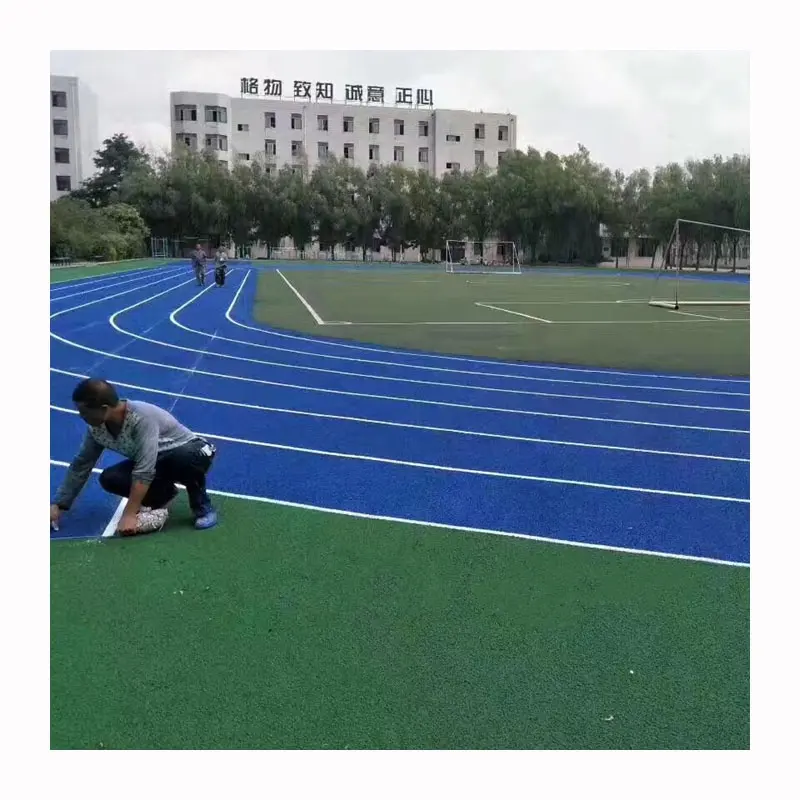 Anti-UV Stadium School rubber running track Runway material PU flooring