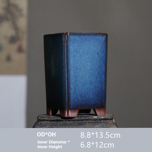 Yixing <span class=keywords><strong>กระถาง</strong></span>ปลูกต้นไม้เซรามิกทรงสี่เหลี่ยม0-1L เป็นมิตรกับสิ่งแวดล้อม - Product Image 3