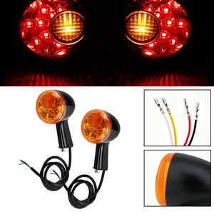 Feux arrière LED pour moto, clignotants et feux de freinage pour Harley XL883 Breakout Road King Softail Dyna, lentille fumée ambre - Product Image 2
