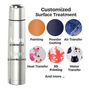 Botella de Agua Portátil Personalizada al por Mayor con Aislamiento al Vacío en Forma de Bala para Navidad, Termo de Viaje - Product Image 2