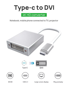 Bán buôn Multiport cáp nhôm USB 3.1 Loại C để <span class=keywords><strong>DVI</strong></span> <span class=keywords><strong>Adapter</strong></span> Loại C USB Hub máy tính xách tay Docking Station - Product Image 5