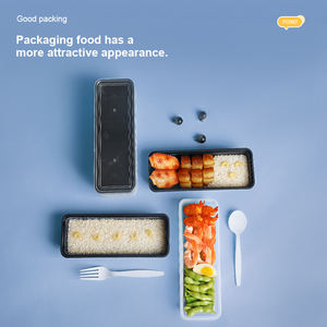 TeGuan Modern Tek Kullanımlık Gıda Sınıfı PP Ambalaj Kutusu Mikrodalgada Kullanılabilir Dayanıklı Taşınabilir Suşi Bento Yemekleri Paket Servis Soğutulmuş 17OZ - Product Image 3