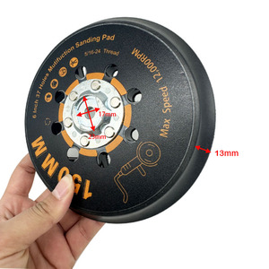 150mm độ cứng trung bình sao lưu Pad móc vòng lặp cho xe ngẫu nhiên quỹ đạo Sander 5.0mm ponceuse quỹ đạo không chổi than Sander OEM tùy chỉnh - Product Image 2