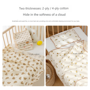 Serviette de bain en coton biologique 400TC à imprimé floral, froissée, double couche, douce, confortable et écologique - Product Image 2