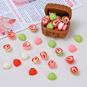 Đầy Màu Sắc Nửa Phẳng Trở Lại Nhựa Cabochon Thu Nhỏ Dâu Tây Kawaii Tự Làm Phẳng Trở Lại Chỉnh Trang Phụ Kiện Scrapbooking Thủ Công - Product Image 2