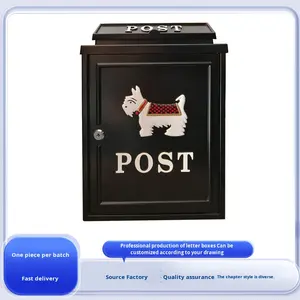 Buzón de Pared con Cerradura, Buzón de <span class=keywords><strong>Opiniones</strong></span>, Buzón para Villa, Buzón Exterior Resistente a la Lluvia, Diseño de Flores de Rosa Estilo Chino - Product Image 2