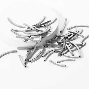 Piastre Tubolari Quadrate Curve in Acciaio Inox, Distanziatori Cavi per Creazione di Gioielli, Fornitore di Loghi Incisi al <span class=keywords><strong>Laser</strong></span> - Product Image 3