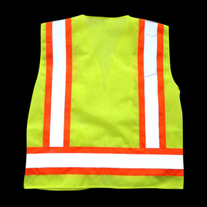 <span class=keywords><strong>Gilet</strong></span> de sécurité <span class=keywords><strong>haute</strong></span> <span class=keywords><strong>visibilité</strong></span> jaune <span class=keywords><strong>personnalisable</strong></span> avec logo pour travaux de construction et d'arpentage, en maille réfléchissante - Product Image 5