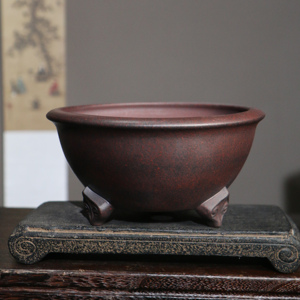 Maceta de Bonsái de Arcilla Morada, de Tres Patas, Cerámica Yixing, Contenedor de Plantas de Escritorio, Estilo Zen, Diseño Clásico - Product Image 4