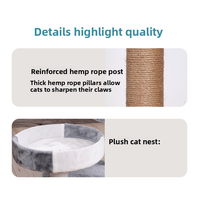 Arbre à chat multi-niveaux robuste avec plateformes rembourrées en peluche, tour d'escalade de luxe pour chat avec poteaux à gratter en sisal