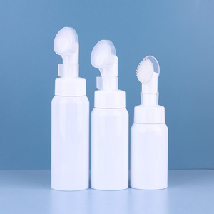 Flacon cosmétique en plastique de haute qualité, non toxique, pour soins de la peau, nettoyant visage, avec pompe pulvérisatrice, distributeur de savon, mousse, avec brosse - Product Image 3