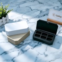 Boîte de gel solide portable professionnelle pour salon de manucure, 4, 6, 9, 12 compartiments, écologique, contenants de gel cosmétique personnalisables, fabricant