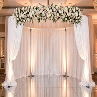 Tige de support de draperie incurvée en demi-cercle de 10 pieds, spécialement conçue pour la décoration d'arches d'événements et de fêtes