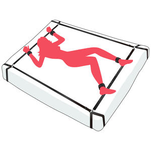 Handboeien Fetisj Bed Terughoudendheid Kit <span class=keywords><strong>Sex</strong></span> Bdsm Bondage Lederen Pak Dominatrix Volwassen Seksspeeltje Voor Paar Vrouwen Sm Seks Volwassen Spelletjes - Product Image 1