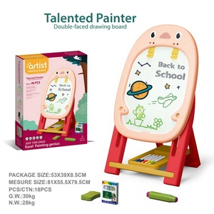 儿童教育可擦2合1 A3塑料双面企鹅支架儿童绘画写作儿童绘图板 - Product Image 3