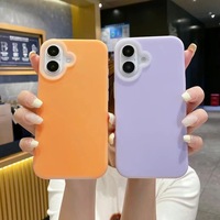 Coque de téléphone couleur bonbon souple en Silicone liquide épaissi pour iPhone 16 Plus 13 15 Pro Max Anti chute antichoc caméra protéger la couverture