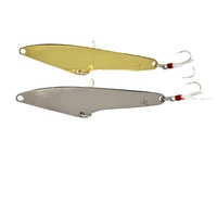 Leurre de pêche Big Knife, leurre dur artificiel en plaque de fer à paillettes, à double hameçons, pour la pêche au poisson mandarin, au poisson-serpent et au bar