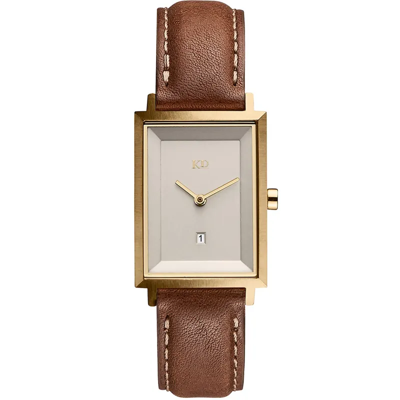 latest lady wristwatches brown genuine leather strap women elegant quartz wrist watch Original Japan movt watch