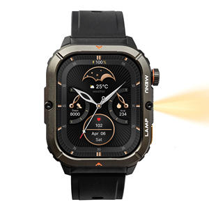 Reloj Inteligente AGM W3 1.95 AMOLED con Linterna LED, Resistente al Agua 5ATM IP68, Llamadas Bluetooth, Reloj Cuadrado para Exteriores, Reloj Inteligente Resistente - Product Image 1