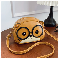 Redwingy mignon sac à bandoulière à une épaule à la mode avec chat de dessin animé forme ronde meilleur cadeau pour les filles sac à bandoulière étanche