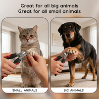 Coupe-ongles pour chiens professionnels, écologiques, en acier inoxydable, avec protection de sécurité, pour chiens de grande et moyenne taille