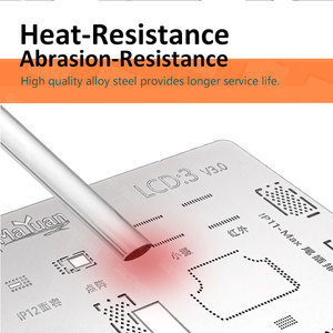 Chính xác vị trí di động Ic công cụ sửa chữa Kit <span class=keywords><strong>BGA</strong></span> <span class=keywords><strong>reballing</strong></span> <span class=keywords><strong>Stencil</strong></span> cho <span class=keywords><strong>Iphone</strong></span> loạt LCD tin trồng đánh bóng - Product Image 5