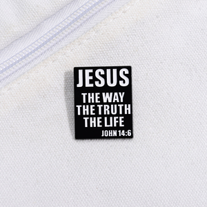Gesù il modo in cui la <span class=keywords><strong>verità</strong></span> e la spilla smalto vita Gesù Cristo distintivo spilla gioielli zaino accessori regalo cristiano - Product Image 2