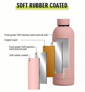 Vaso Térmico de Acero Inoxidable de 500 ml con Diseño de Logotipo Personalizado, Botella de Agua Portátil de Doble Pared con Aislamiento al Vacío, Boca Pequeña, Reutilizable - Product Image 5