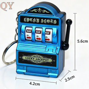 QY Retro Slot Machine Keychain Korean Style Electroplated Resin Fruit Game Pendant Bag Charm Stress Relief Toy Gift - Product Image 6