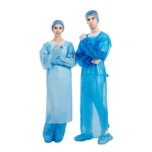 Vente chaude médicale CPE robe d'isolement robe d'hôpital robe de tête arrière complet pack individuel AAMI niveau 3 chirurgical Chine - Product Image 3