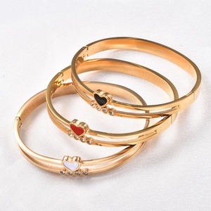 Elegante Brazalete de Acero Inoxidable con Zirconia en Forma de Corazón para Mujer, Brazalete Abrible, Pulsera, Joyería Metálica, Accesorios, Regalo para Fiesta - Product Image 4