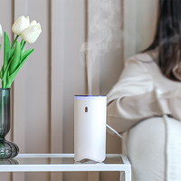 Nouveauté Diffuseur d'huiles essentielles à ultrasons, mini humidificateur de voiture avec lumière LED