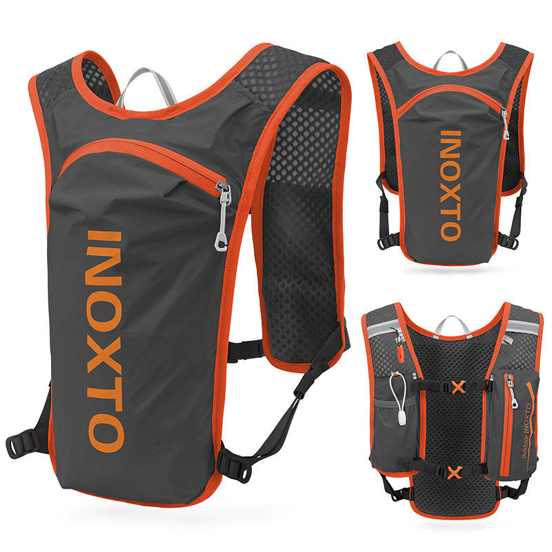 Dark gray with orange