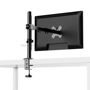 Cơ khí thép máy tính duy nhất màn hình gắn cánh tay linh hoạt bàn gắn màn hình khung đứng màu đen - Product Image 3