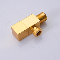 Robinet d'arrêt d'angle carré en alliage de zinc avec cartouche en laiton chromé G1/2, manuel, pour salle de bain et toilettes, OEM