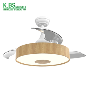 42 Inch Có Thể Thu Vào Quạt Trần 3 Vô Hình Abs Lưỡi Thông Minh Quạt Trần Điều Khiển Và Ánh Sáng Dimmer Chuyển Đổi - Product Image 1