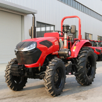 Tracteur agricole à roues 4x4 haute puissance 80-120 CV économique, machine agricole professionnelle à transmission par engrenages
