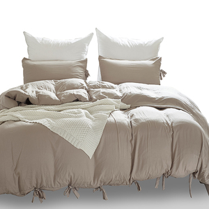 Ensembles <span class=keywords><strong>de</strong></span> literie modernes en polyester 100% doux Frenulum <span class=keywords><strong>housse</strong></span> <span class=keywords><strong>de</strong></span> <span class=keywords><strong>couette</strong></span> <span class=keywords><strong>de</strong></span> qualité avec linge <span class=keywords><strong>de</strong></span> lit brossé <span class=keywords><strong>lavé</strong></span> - Product Image 1