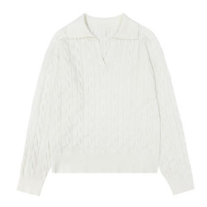 <span class=keywords><strong>Maglione</strong></span> a maniche lunghe da <span class=keywords><strong>donna</strong></span> di nuovo Design alla moda con cavo <span class=keywords><strong>Polo</strong></span> in Cashmere personalizzato <span class=keywords><strong>maglione</strong></span> lavorato a maglia - Product Image 3