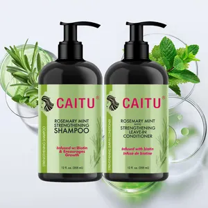 Groothandel Oem Anti-Roos Private Label Biologische Rozemarijn Mint Essence Versterken Zwakke Haar Shampoo