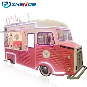ZD-FT27 लोकप्रिय गुलाबी रस दुकान ट्रक/मोबाइल थॉमस-शैली खाद्य गाड़ी/आइस क्रीम मोबाइल नाश्ता खाद्य ट्रक बिक्री के लिए